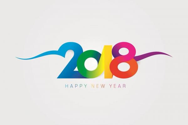 Grafika z napisem 2018